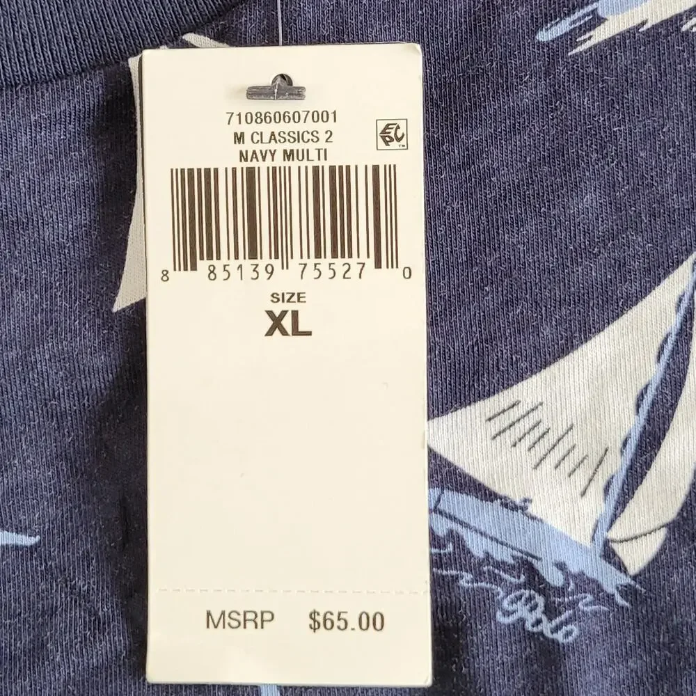 NWT Polo Ralph Lauren Polo Bear Nautical Tee Navy XL Classic Fit Preppy